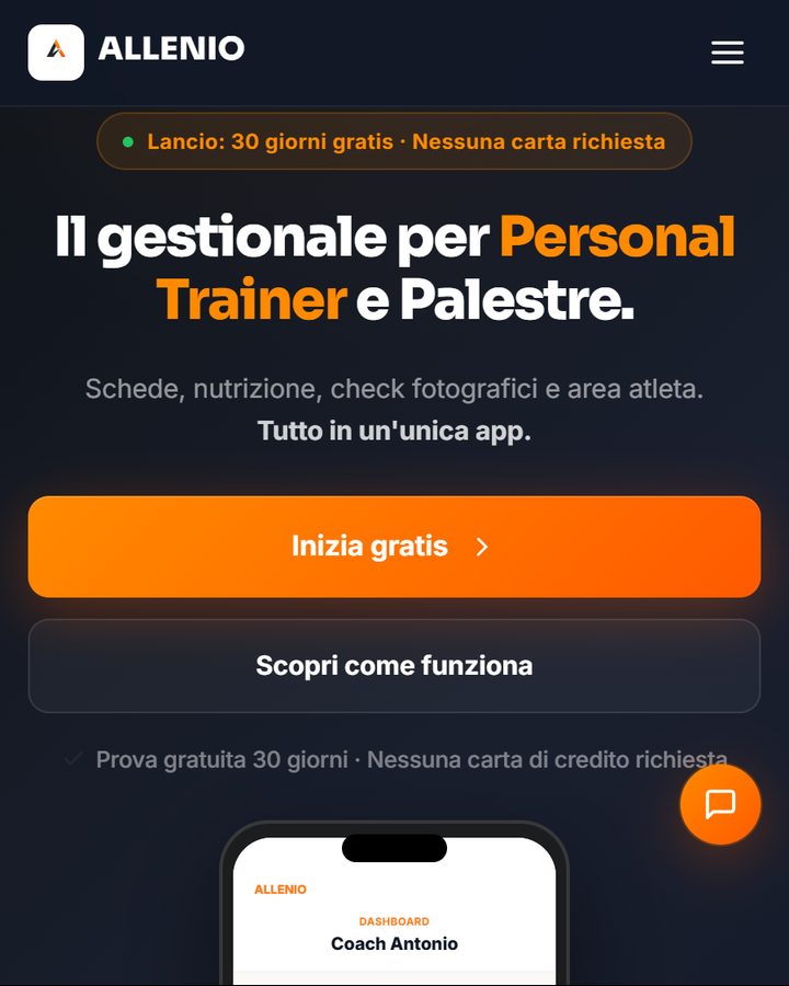 Allenio, gestionale per personal trainer