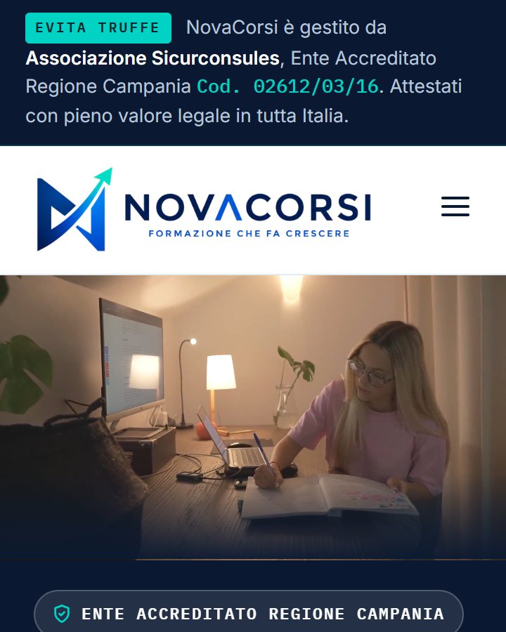NovaCorsi, corsi online certificati da comprare online