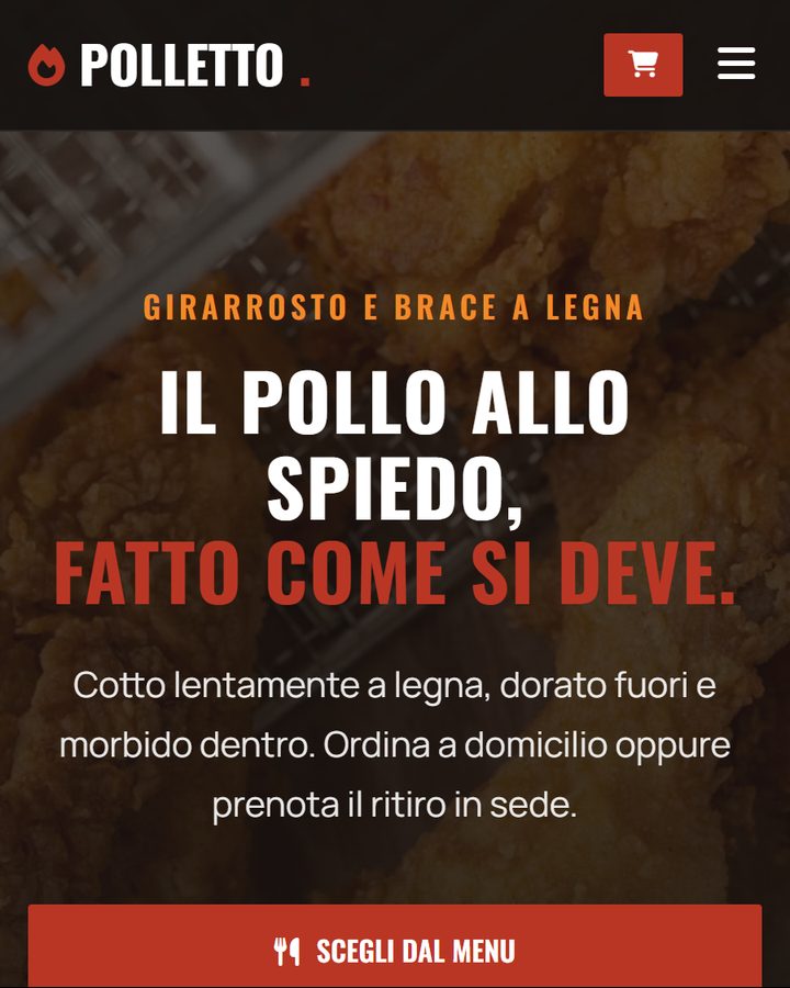 Polletto, sito con ordini online
