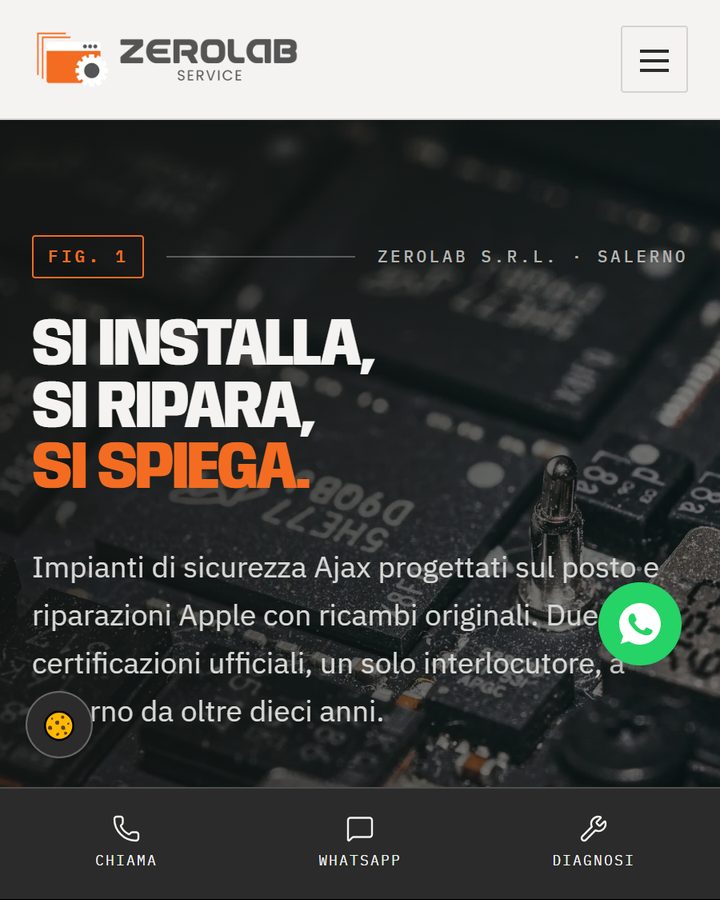Zerolab Service, sito per assistenza tecnica e sicurezza