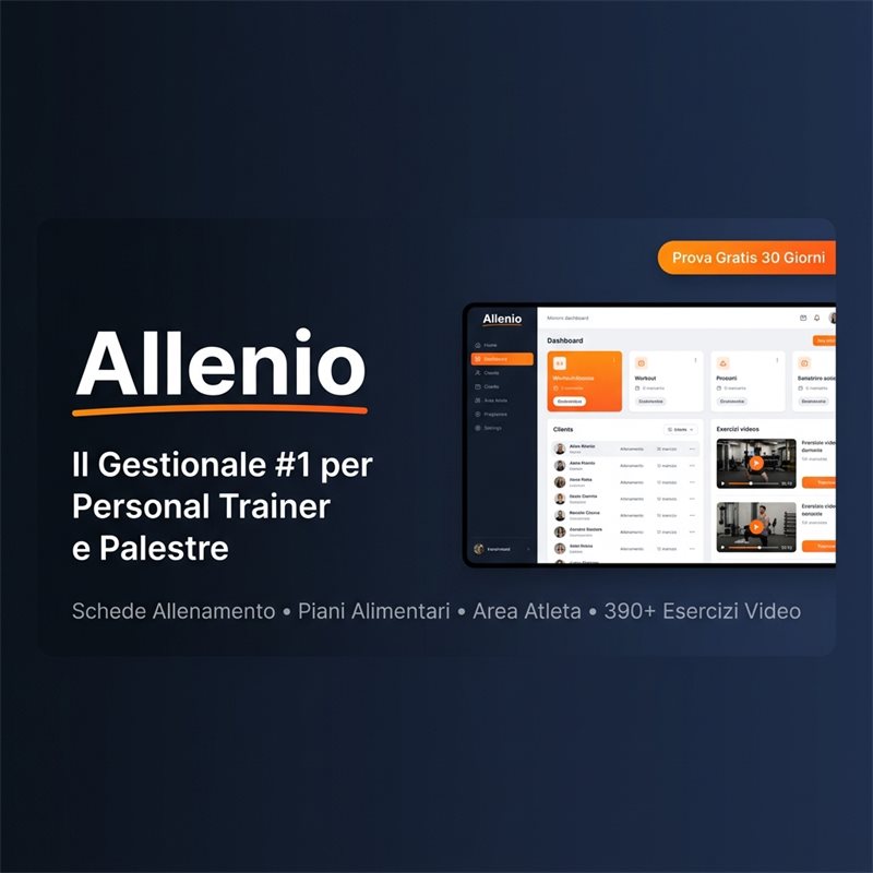 Allenio SaaS CRM per Personal Trainer — Realizzato da ZEROLAB Creative