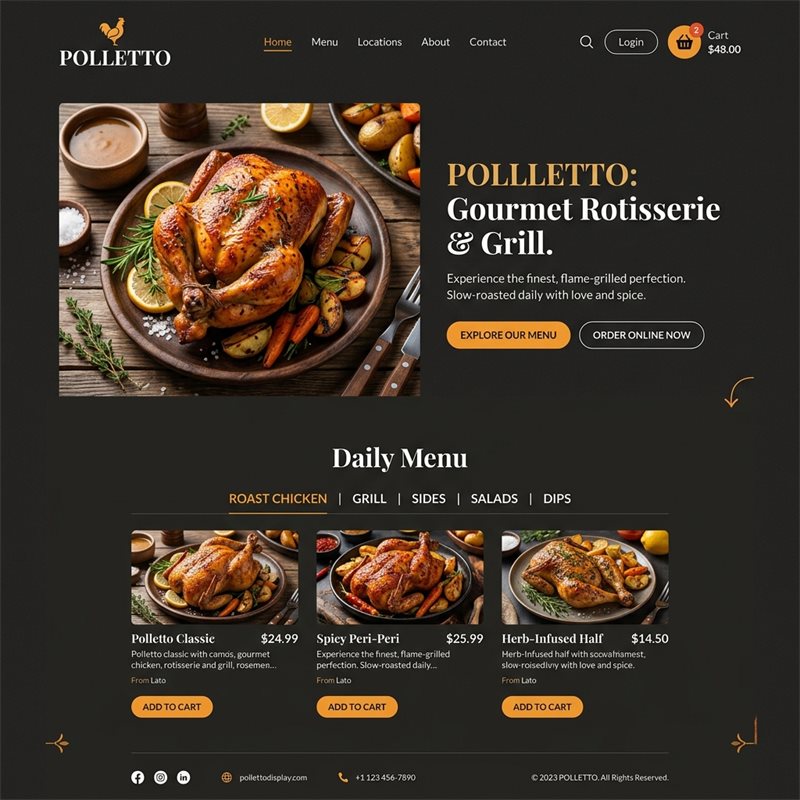 Sito web Polletto — Realizzato da ZEROLAB Creative