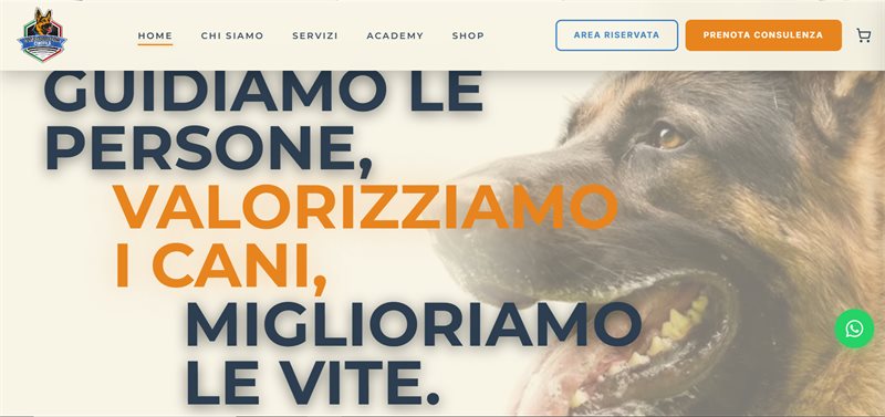 Sito web Centro Cinofilo — Realizzato da ZEROLAB Creative