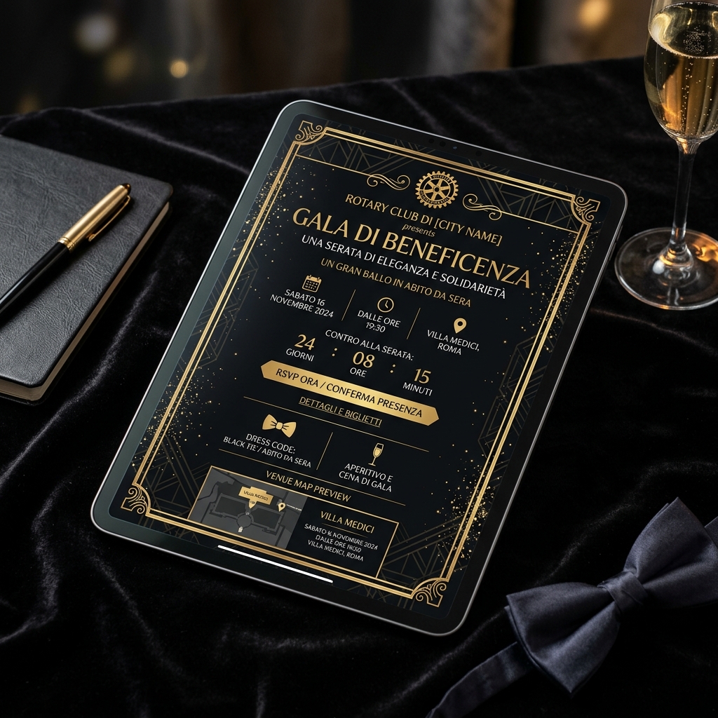 Landing page Gala Beneficenza Rotary Club — ZEROLAB Creative