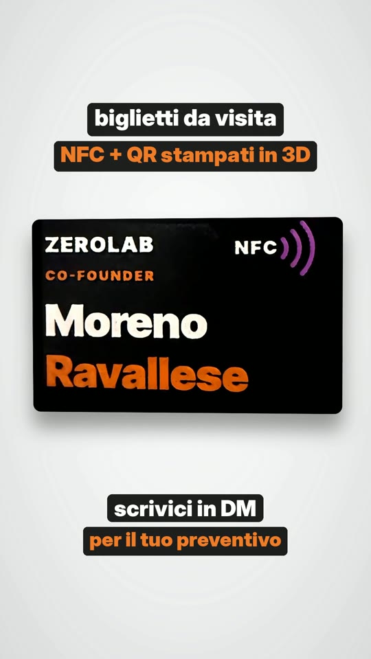 Biglietti da visita NFC stampati in 3D