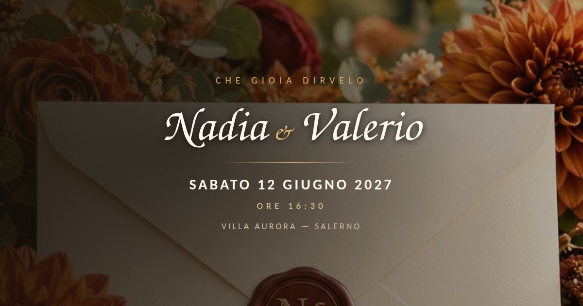Nadia & Valerio — Partecipazione di nozze